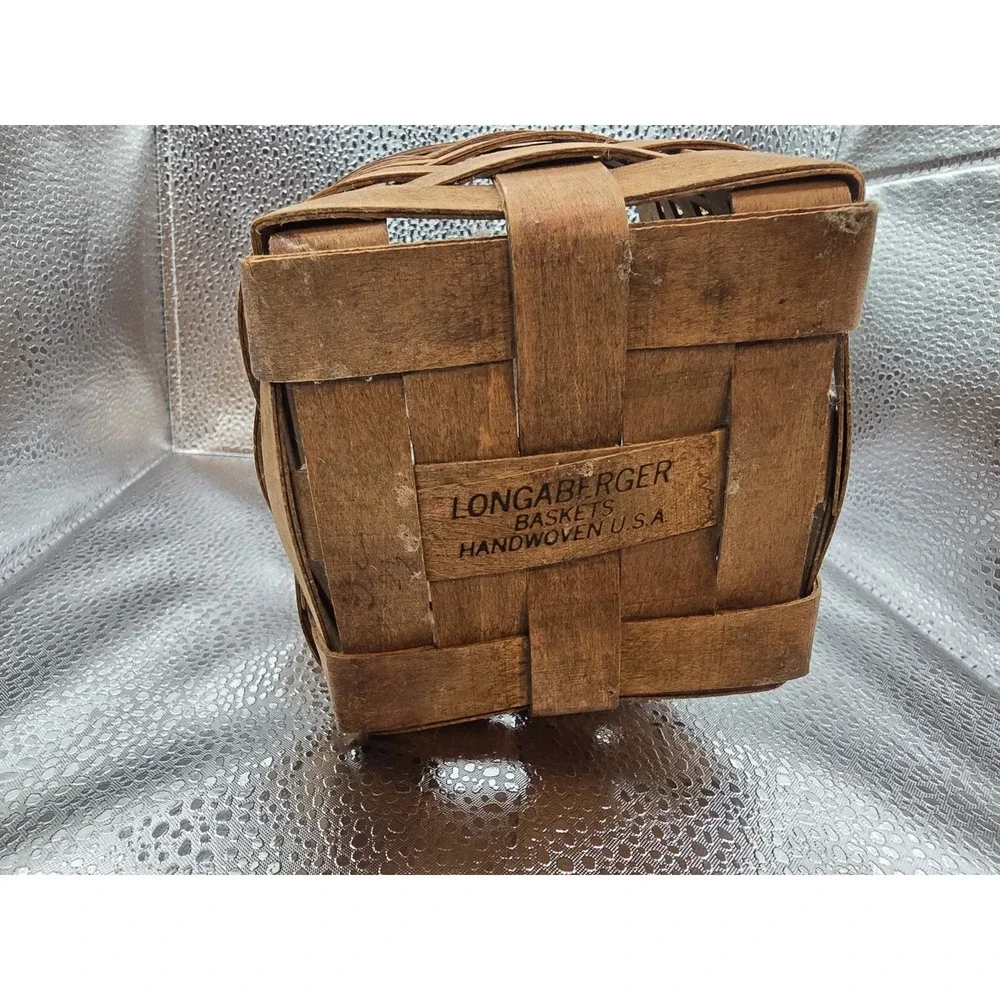 Longaberger Brown 1980's Waste Basket
